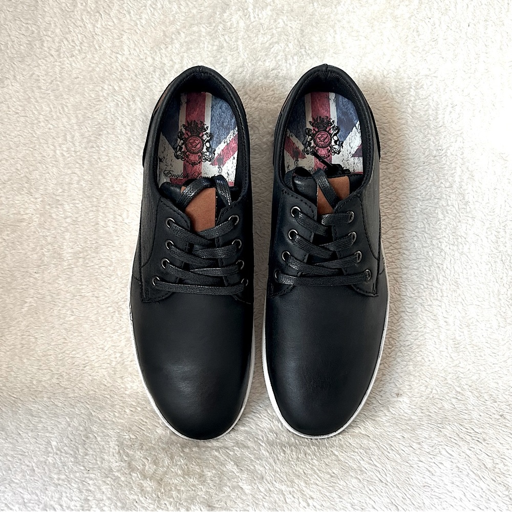 NWT English Laundry Levin Lace-Up Leather Derby Shoes Black